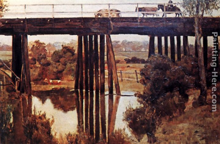 Winter Morning after Rain, The Old Bridge, Gardiner's Creek